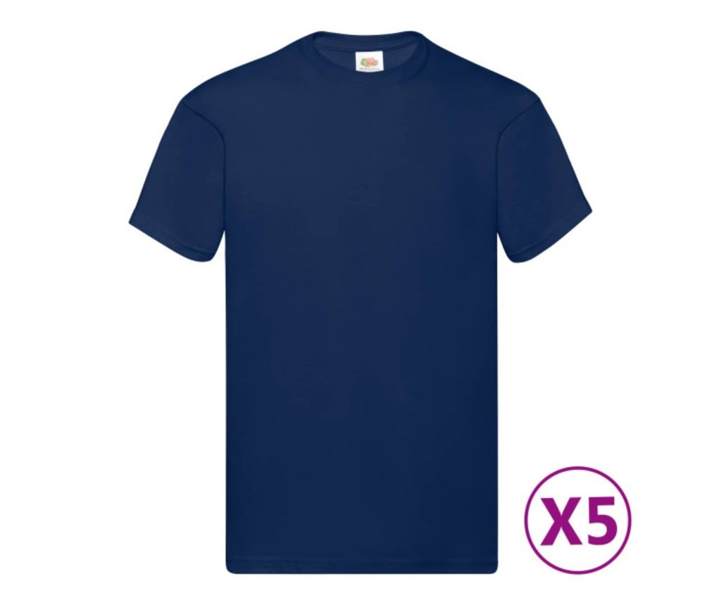 Риза 5 pcs Синьо 5XL Памук - 2