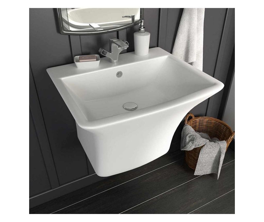 Басейн Бяло 53 x 44 x 37 см Глазирана керамика - 2