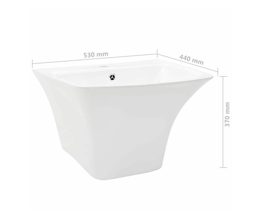 Басейн Бяло 53 x 44 x 37 см Глазирана керамика - 6