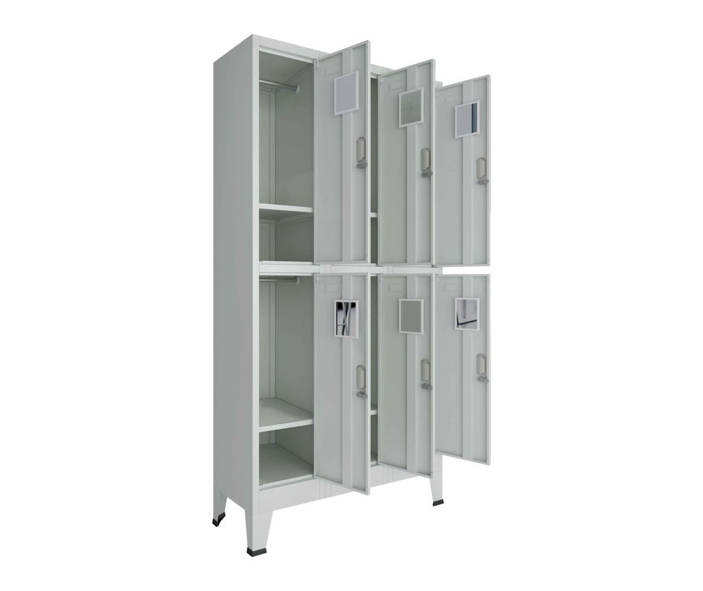 Шкаф за заключване Сив 45 x 90 x 180 см - 6