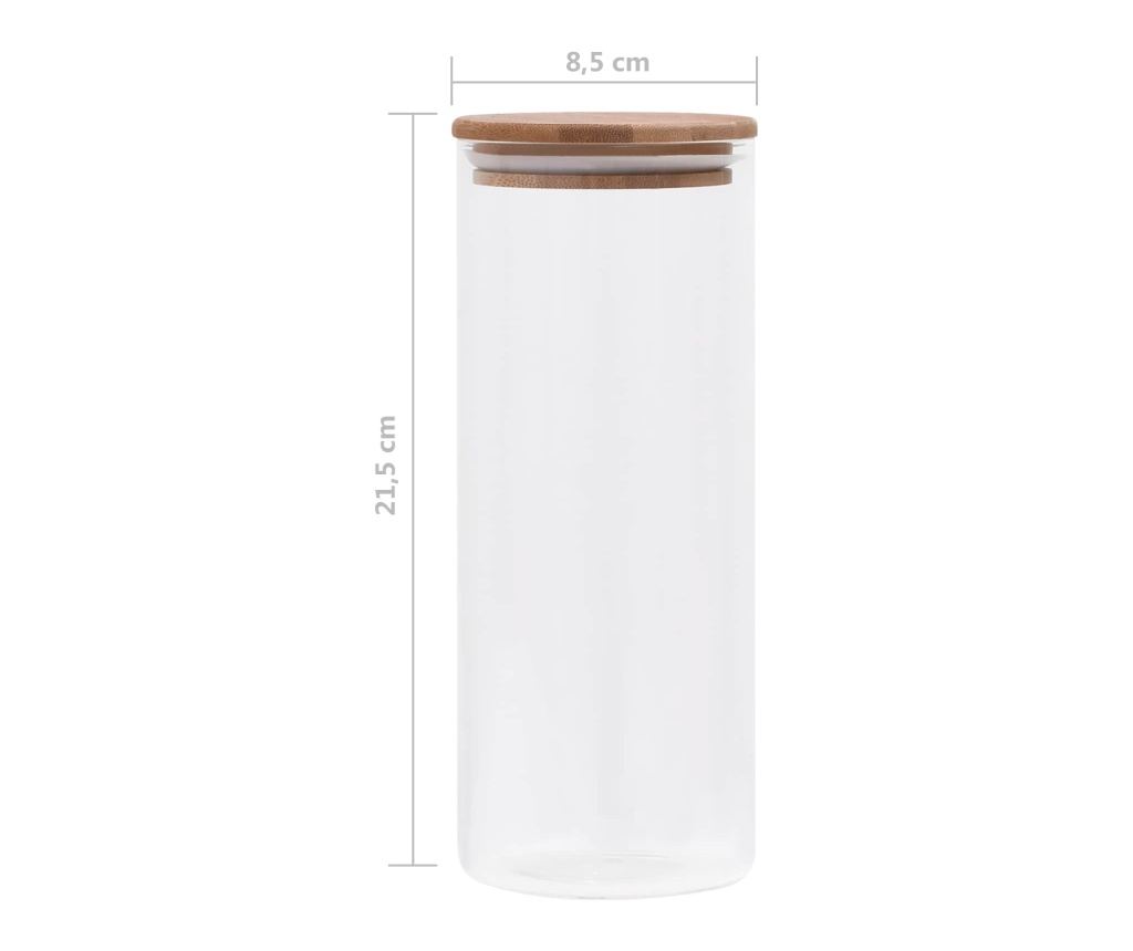 Стъклен буркан 10 pcs Прозрачен 8,5 x 8,5 x 21,5 см Стъкло - 7