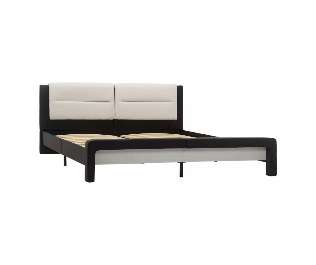 Рамка за легло с таблото Черно 218 x 132 x 86.5 см Изкуствена - 2