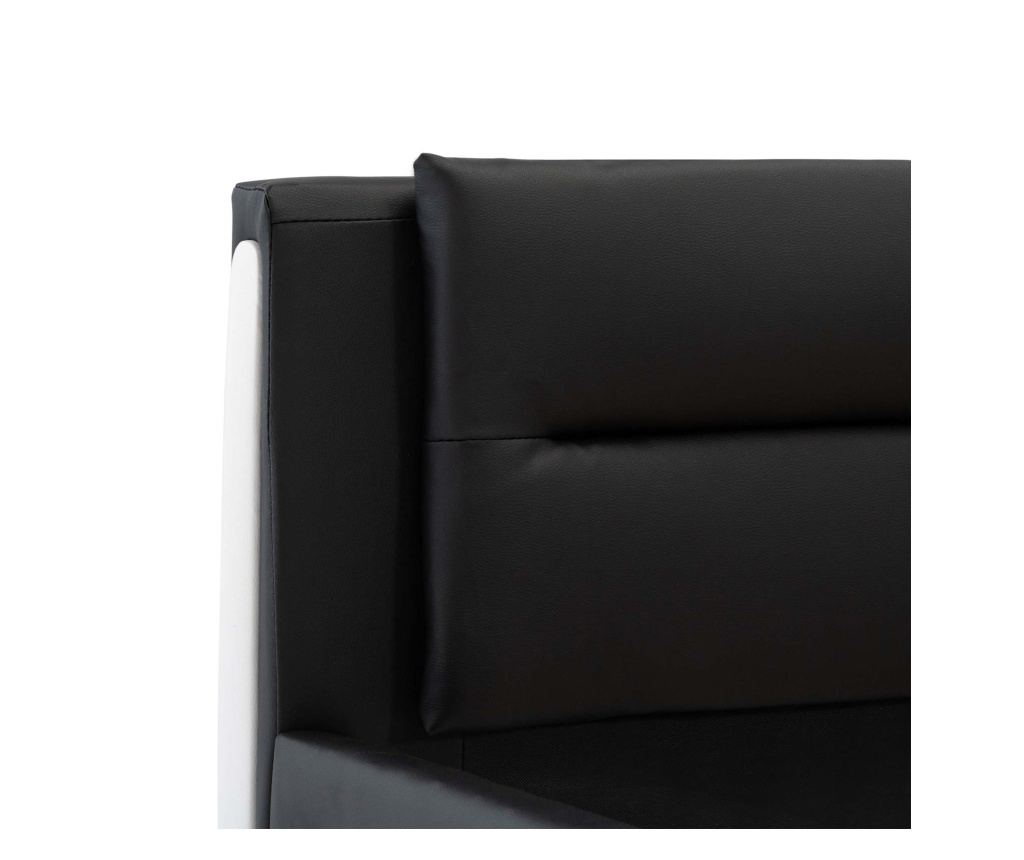 Рамка за легло с таблото Черно 160 x 200 cm Изкуствена - 5