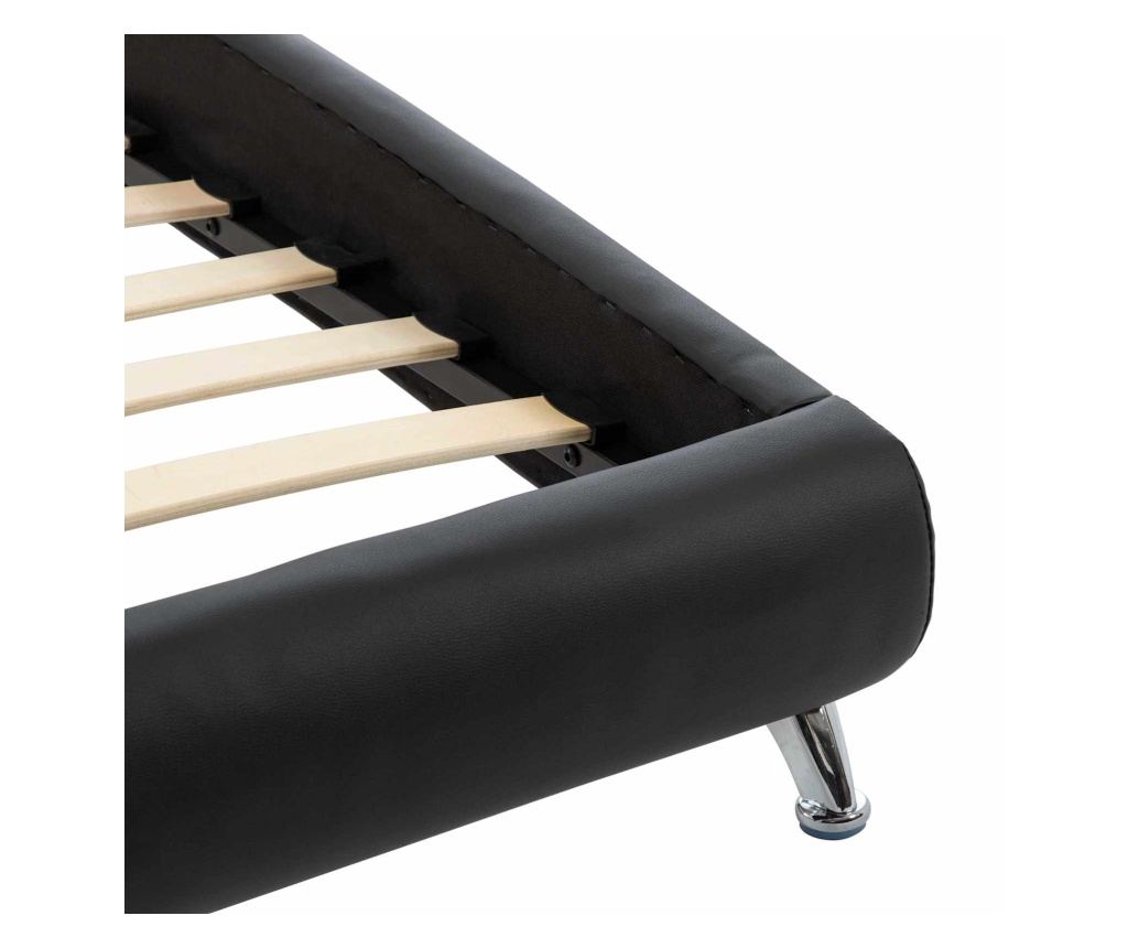 Рамка за легло с таблото Черно 160 x 200 cm Изкуствена - 6