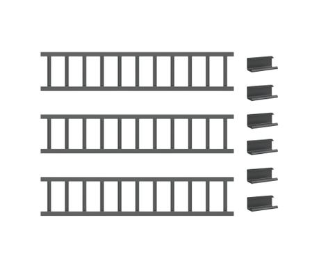 vidaXL Apărătoare de zăpadă pentru acoperiș Antracit 300 x 2,5 x 20 cm