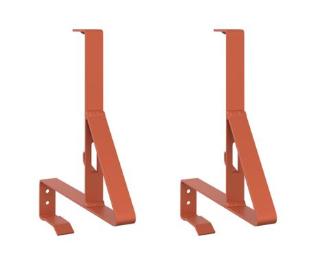 vidaXL Suport pentru Zăpadă 2 pcs Roșu 29,5 x 3 x 34,5 cm Oțel