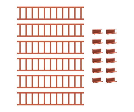 vidaXL Apărătoare de zăpadă pentru acoperiș Roșu 600 x 2,5 x 20 cm