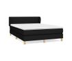 Box krevet s madracem, crni, 140x190 cm, tekstil thumbnail 2
