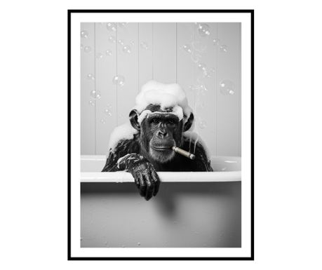 Αφίσα 50x70cm Ρετρό Vintage Για Σαλόνι Χιμπατζής