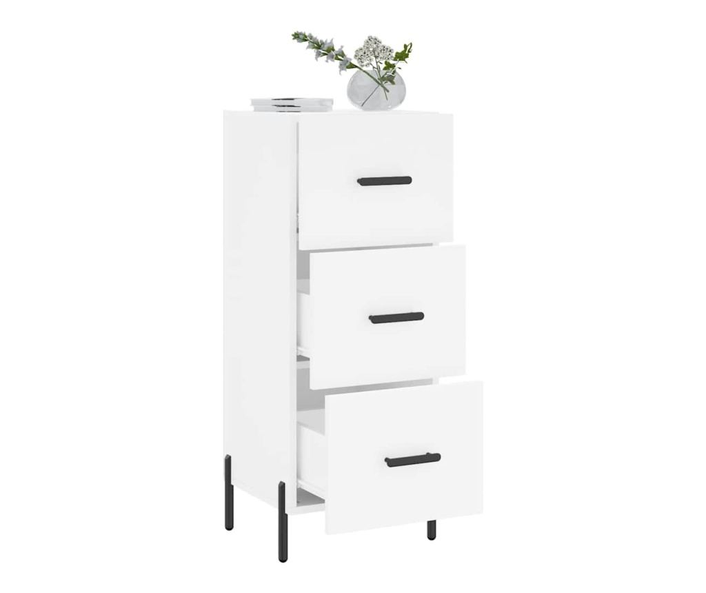 Ormarić, bijeli, 34,5x34x90 cm, kompozitno drvo - 4