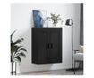 Zidni ormarić, crni, 69,5x34x90 cm, konstruirano drvo thumbnail 3