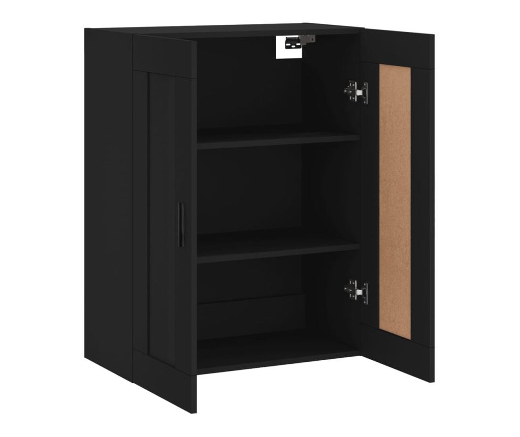 Zidni ormarić, crni, 69,5x34x90 cm, konstruirano drvo - 7