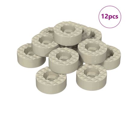 vidaXL Protectoare pentru Picioarele Scaunului 12 pcs Transparent PVC
