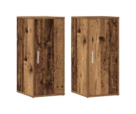 Ormari za cipele 2 kom staro drvo 32x35x70 cm konstruirano drvo