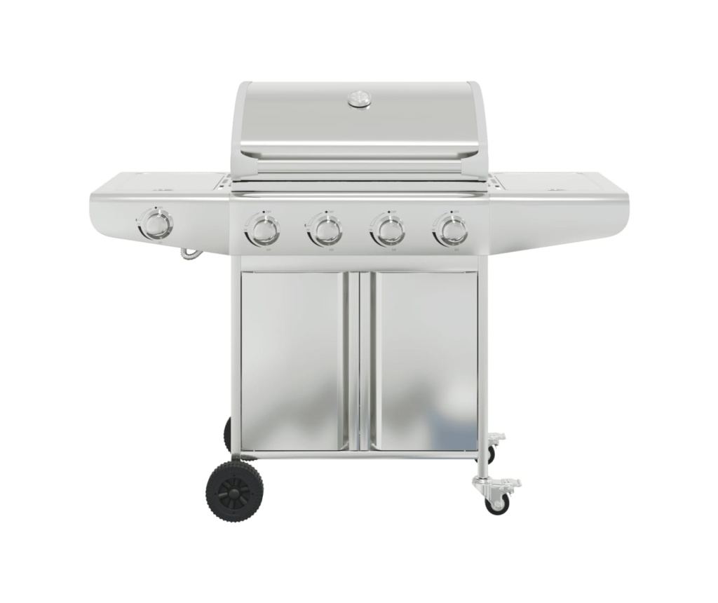 Plynový gril s 5 hořáky stříbrný nerezová ocel - 3