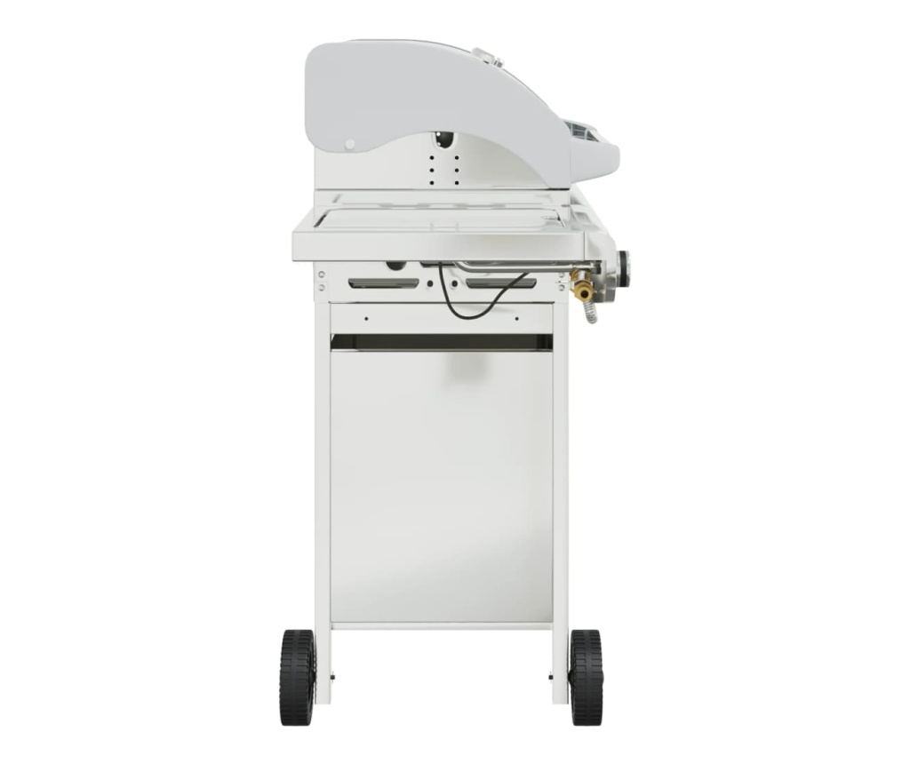 Plynový gril s 5 hořáky stříbrný nerezová ocel - 4