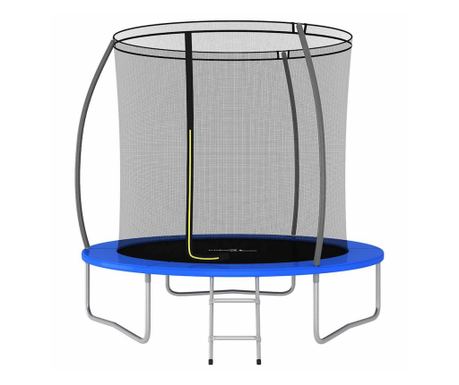 vidaXL Set trambulină rotundă, 244 x 55 cm, 100 kg