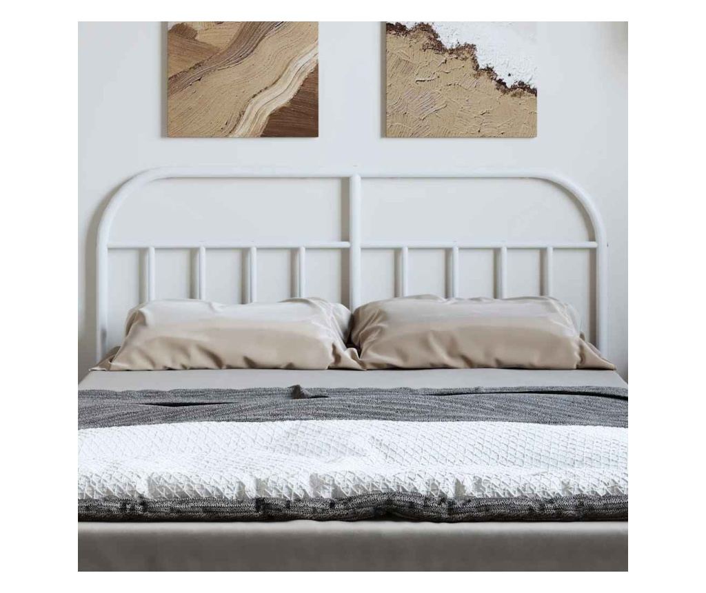 Metalni uzglavlje, bijelo, 135 cm - 3