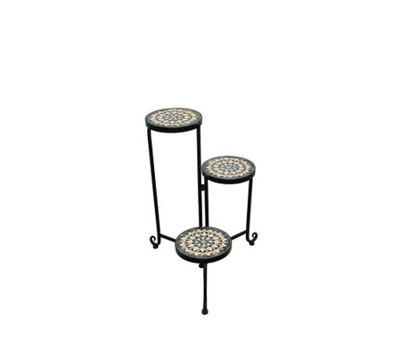 Stalak za cvijeće od željeza i keramike 47 x 29 x 67,5 cm