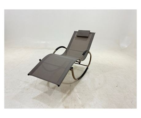 Πολυθρόνα Κήπου, Καφέ Textilene, Σίδερο 155 x 65 x 85 εκ.