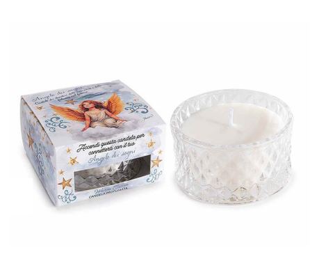 Dišeča sveča v kozarcu, darilna škatla Topel bombaž 9 x 9 x 5 cm V