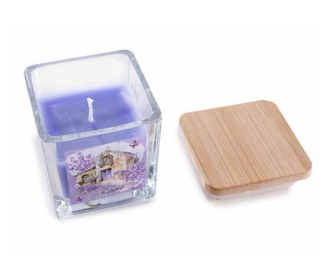 Dišeča sveča v kozarcu Sivka 5,5 x 5,5 x 6 cm