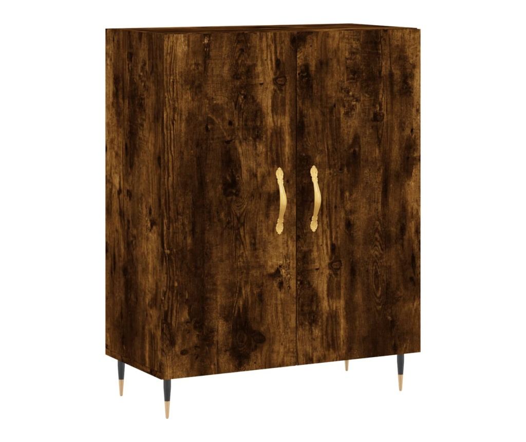 Visoki ormarić, dimljeni hrast, 69,5x34x180 cm, kompozitno drvo - 7