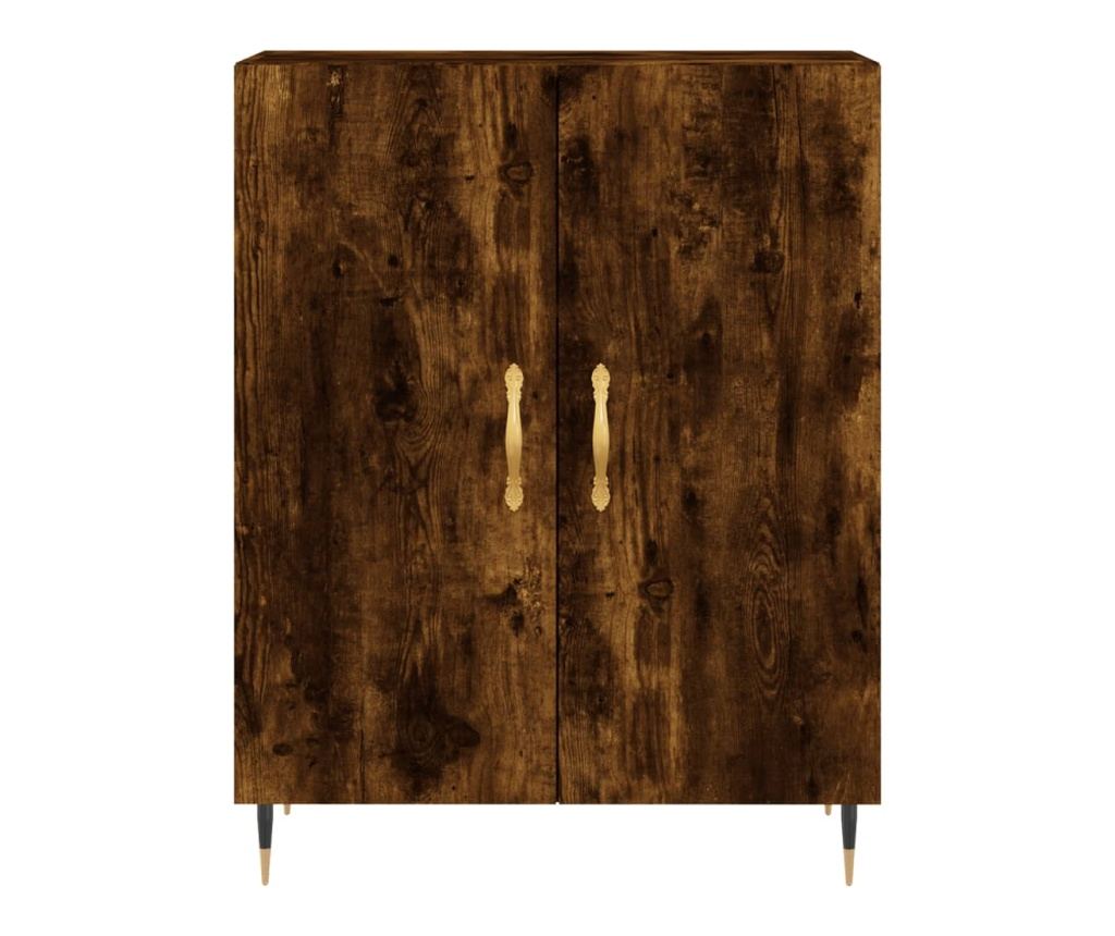 Visoki ormarić, dimljeni hrast, 69,5x34x180 cm, kompozitno drvo - 8