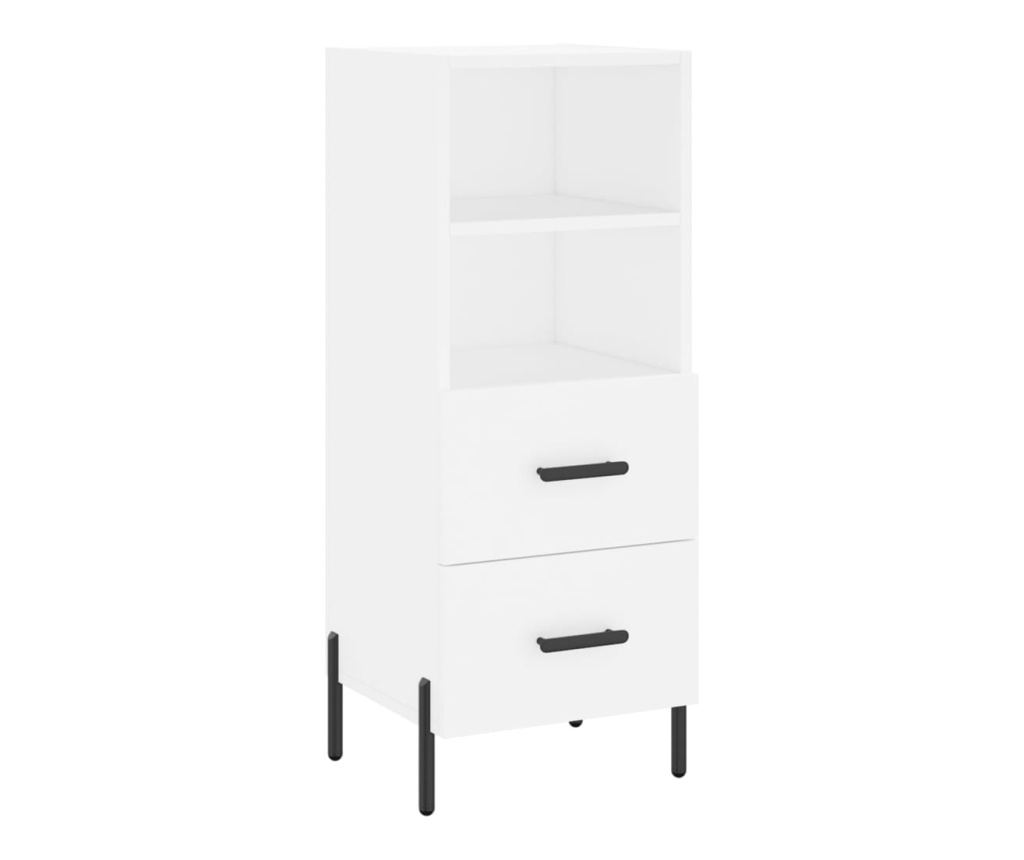 Visoki ormarić, bijeli, 34,5x34x180 cm, konstruirano drvo - 5