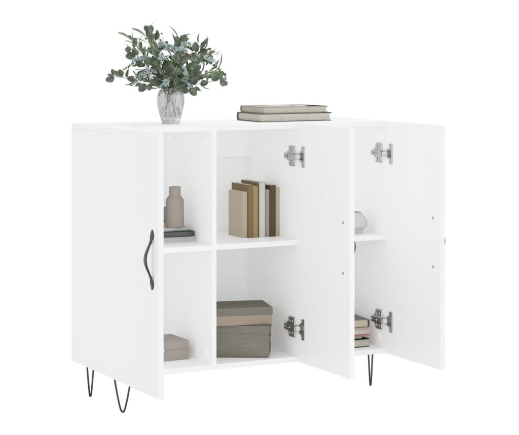 Ormarić, bijeli, 90x34x80 cm, kompozitno drvo - 4