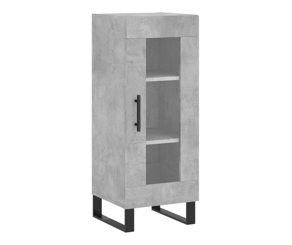 Ormarić, betonsko siva, 34,5x34x90 cm, kompozitno drvo - 2