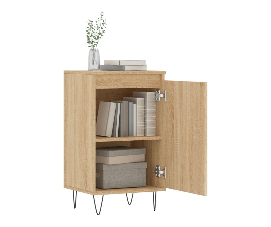 Komoda, 2 kom, boja hrasta sonoma, 40x35x70 cm, konstruirano drvo - 4