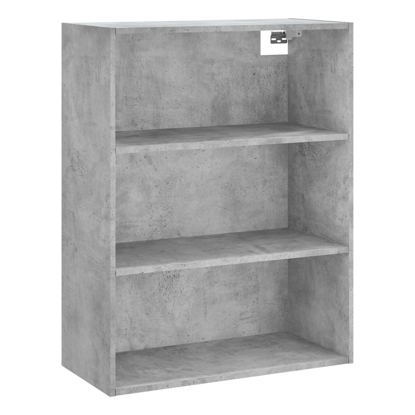 Visoki ormar, betonsko siva, 69,5x34x180 cm, konstruirano drvo - 5