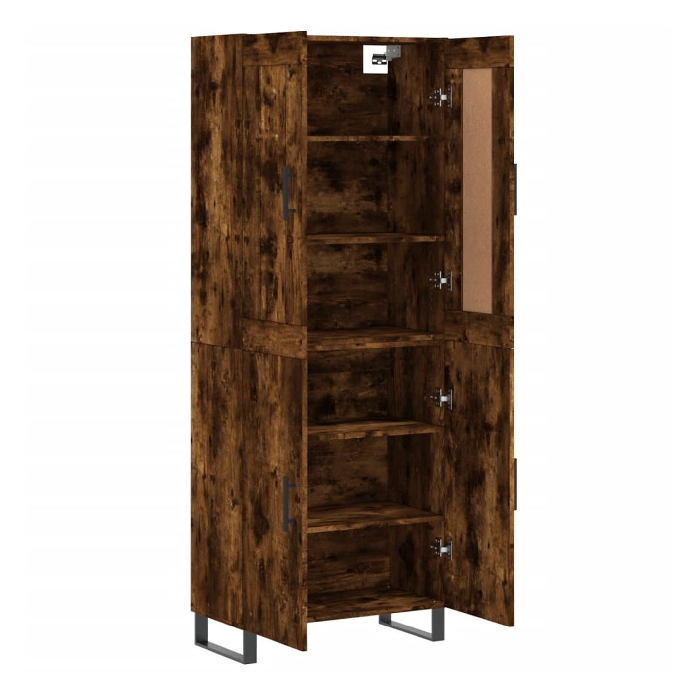 Visoki ormar, dimljeni hrast, 69,5x34x180 cm, kompozitno drvo - 4