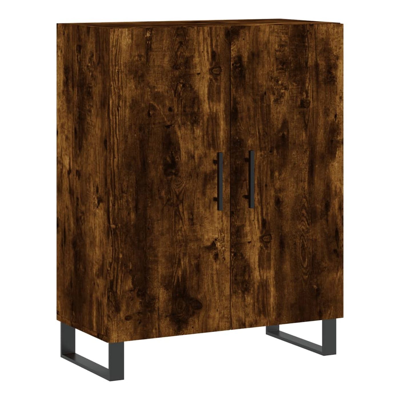 Visoki ormar, dimljeni hrast, 69,5x34x180 cm, kompozitno drvo - 7