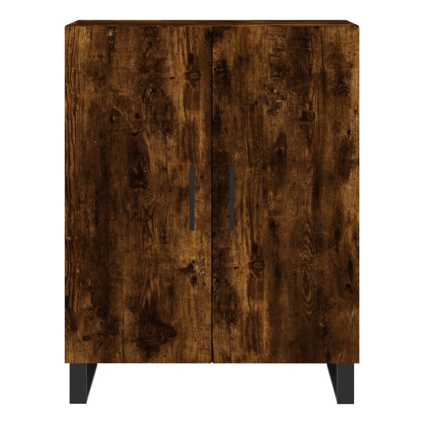 Visoki ormar, dimljeni hrast, 69,5x34x180 cm, kompozitno drvo - 8