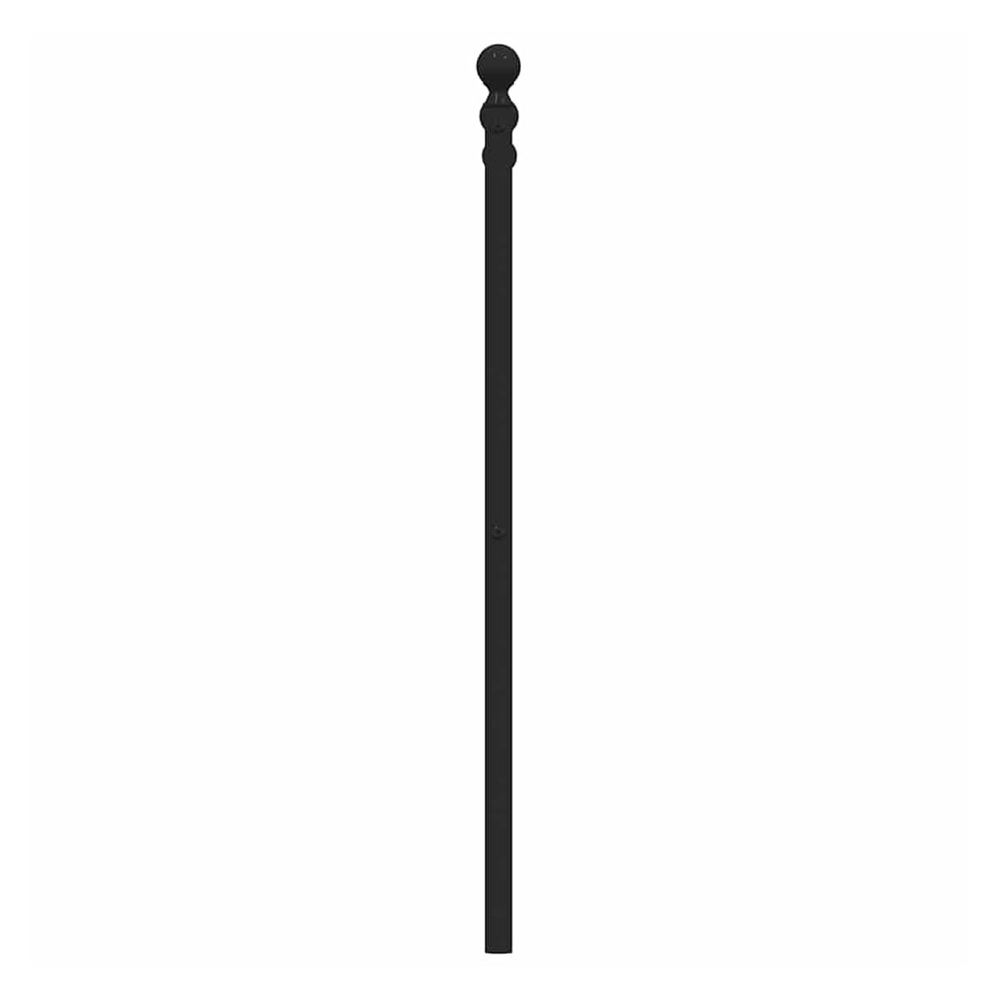 Metalni uzglavlje za krevet, crno, 100 cm - 5