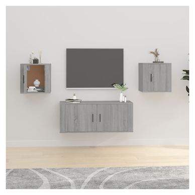 Zidne TV komode 2 kom Sonoma hrast 40x34,5x40 cm