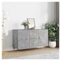 Ormarić za posluživanje, betonsko siva, 100x36x60 cm, konstruirano drvo thumbnail 1