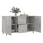 Ormarić za posluživanje, betonsko siva, 100x36x60 cm, konstruirano drvo thumbnail 4