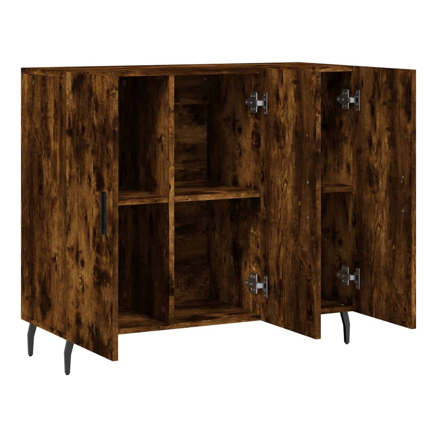 Ormarić, dimljeni hrast, 90x34x80 cm, Konstruirano drvo - 5