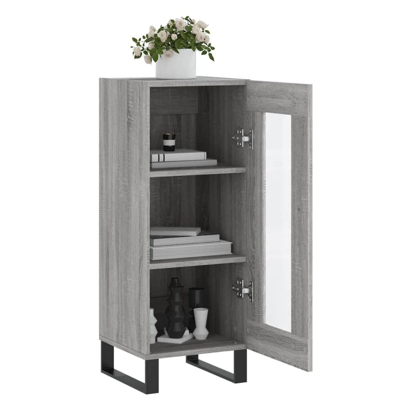 Ormarić, sonoma siva, 34,5x34x90 cm, kompozitno drvo - 4