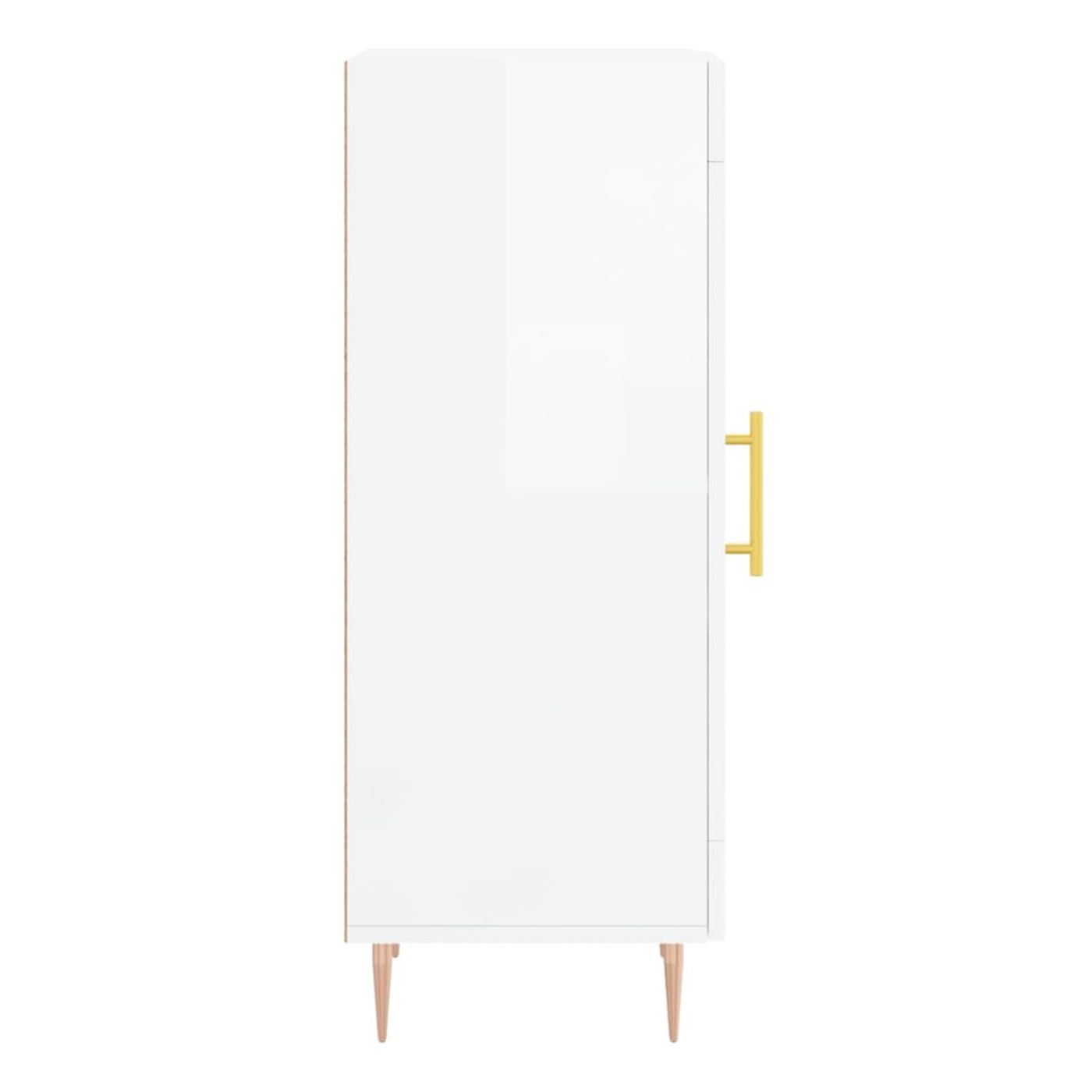 Ormarić, visoki sjaj bijeli, 34,5x34x90 cm, kompozitno drvo - 7