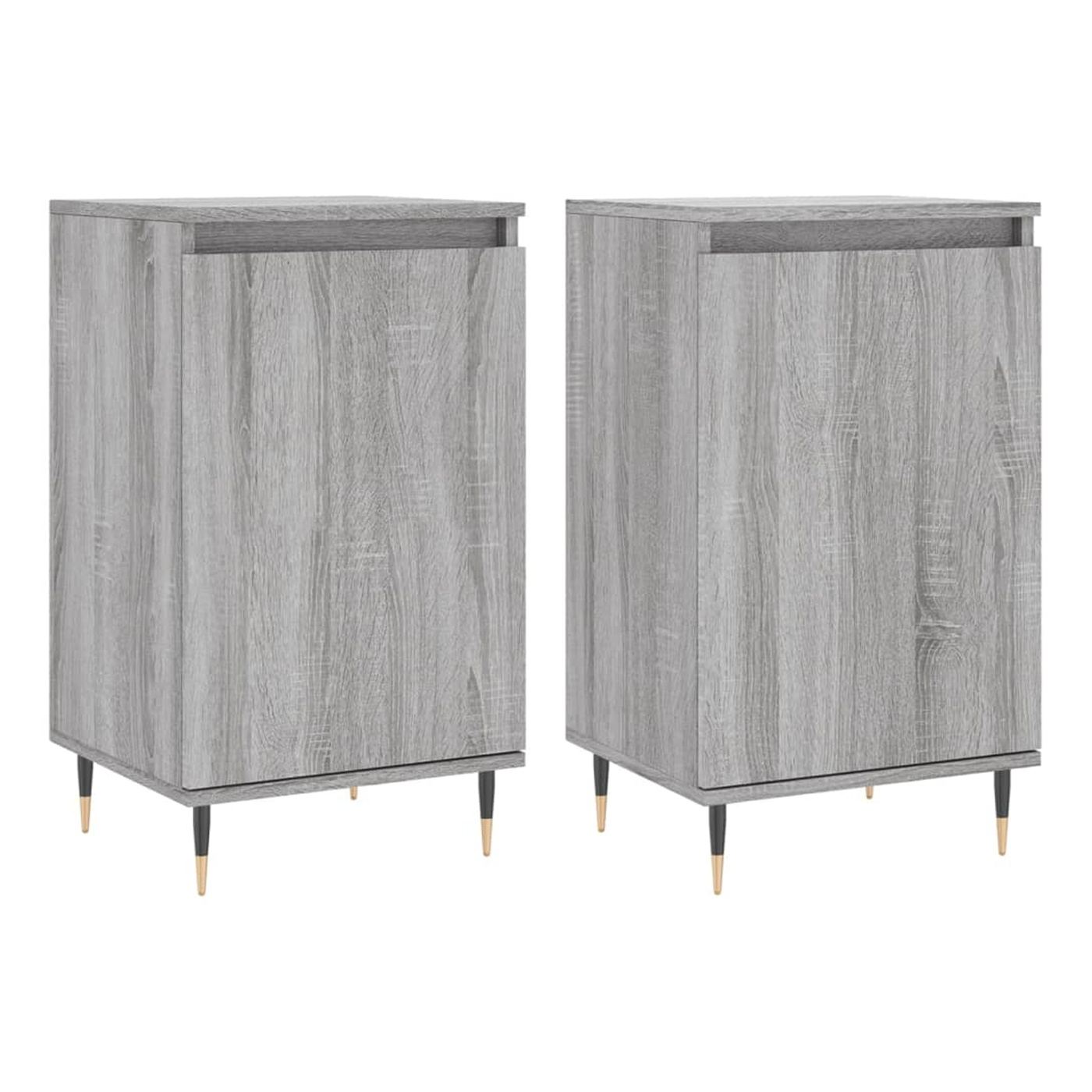 Komoda, 2 kom, sonoma siva, 40x35x70 cm, konstruirano drvo - 2