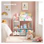 Детски органайзер за играчки и книги с 2 кутии за съхранение, MDF, 93x30x100 см, Многофункционален, Бял thumbnail 3