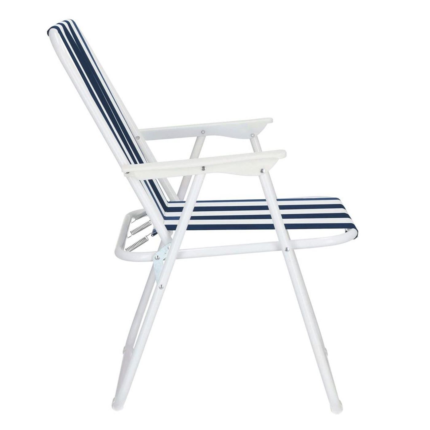 Плажен стол Sersimo GC050, сгъваем, 100 кг, 52x74 см, бяло-син - 3