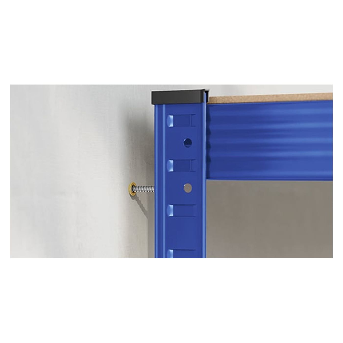 Метална етажерка с 5 MDF рафта, макс. 875 кг, 180x90x40 см, здрава, синя - 12