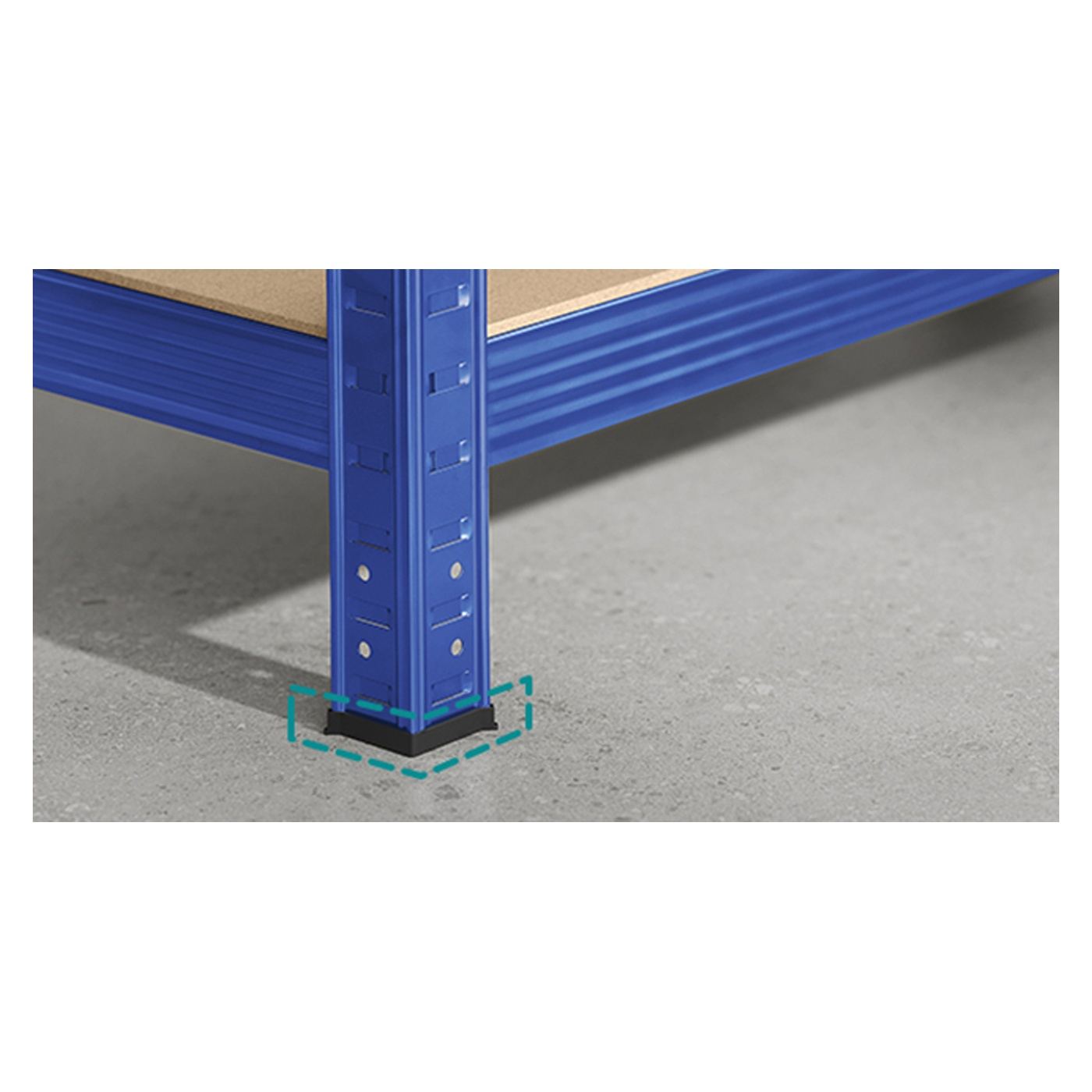 Метална етажерка с 5 MDF рафта, макс. 875 кг, 180x90x40 см, здрава, синя - 13