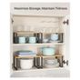 Комплект от 2 кухненски рафта за подреждане, за прибори или подправки, 20x30x16см, натурален и черен thumbnail 4