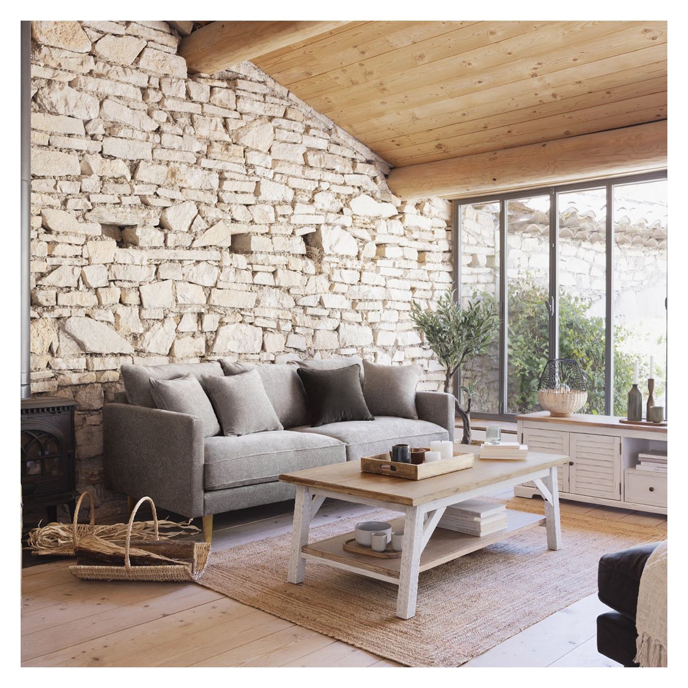 Кафе маса Atmosphera Olbia, 2 плота от МДФ и акация, 120x70x45 см, романтичен дизайн, бяла - 2